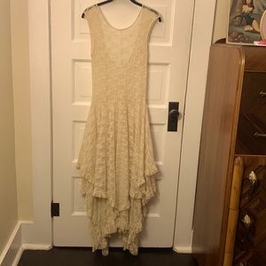 🌝 Free People French Courtship slip lace dress maxi dress witchy goth bride